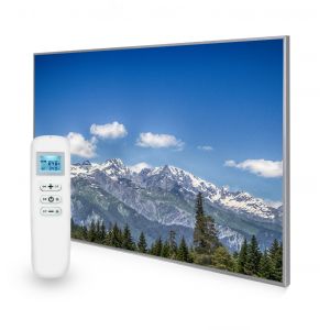 995x1195 Mountain Tops Picture Nexus Wi-Fi Infrared Heating Panel 1200W - Electric Wall Panel Heater