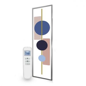 350W Abstract Geometry UltraSlim Picture Nexus Wi-Fi Infrared Heating Panel - Electric Wall Panel Heater