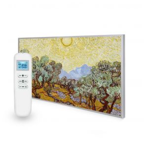 595x995 Olive Trees with Yellow Sky and Sun Image Nexus Wi-Fi Infrared Heating Panel 580W - Electric Wall Panel Heater