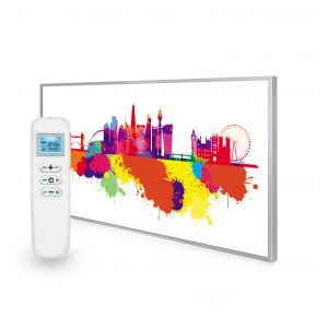 595x995 London Skyline Splash Picture Nexus Wi-Fi Infrared Heating Panel 580W - Electric Wall Panel Heater