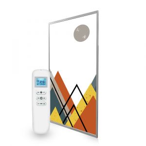 595x1195 Abstract Mountains Image Nexus Wi-Fi Infrared Heating Panel 700W - Electric Wall Panel Heater