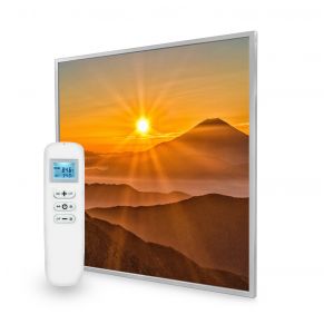 595x595 Sunset Mountains Picture Nexus Wi-Fi Infrared Heating Panel 350W - Electric Wall Panel Heater