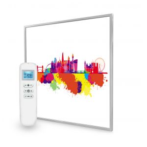 595x595 London Skyline Splash Image Nexus Wi-Fi Infrared Heating Panel 350W - Electric Wall Panel Heater