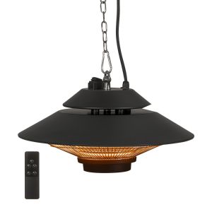1500W EQ Heat Electric Hanging Patio Heater Black With Remote