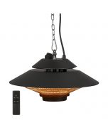 1.5kW EQ Heat Electric Hanging Patio Heater Black With Remote